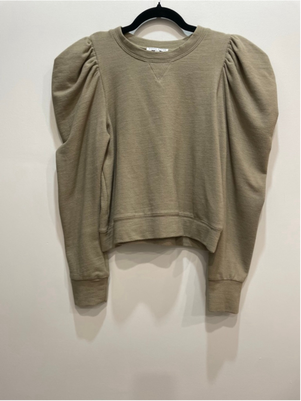 Moon River Olive Green Puff Sleeve Shirt S Longsleeve Cottagecore Prairie